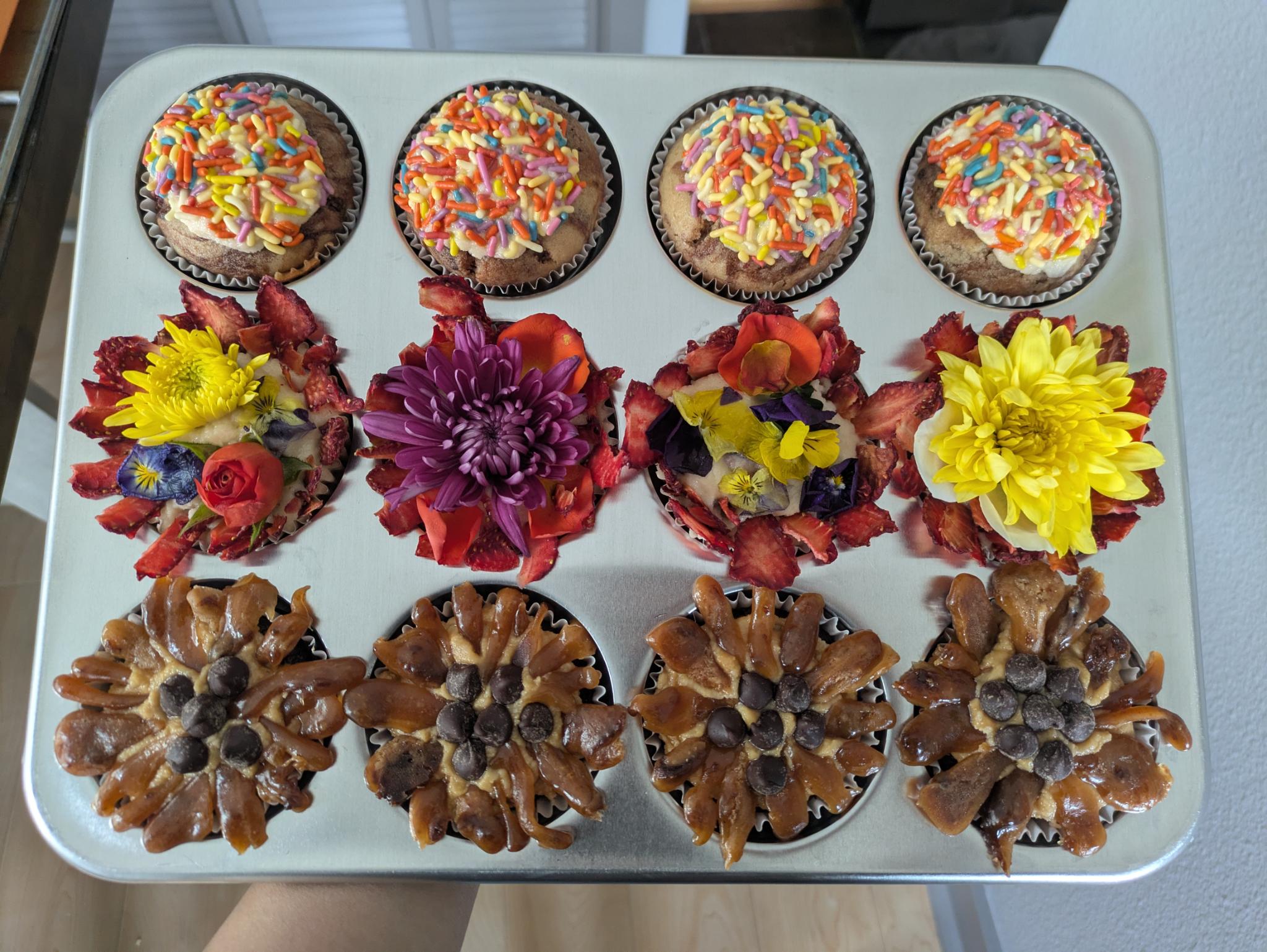 Floral Birthday Cupcakes