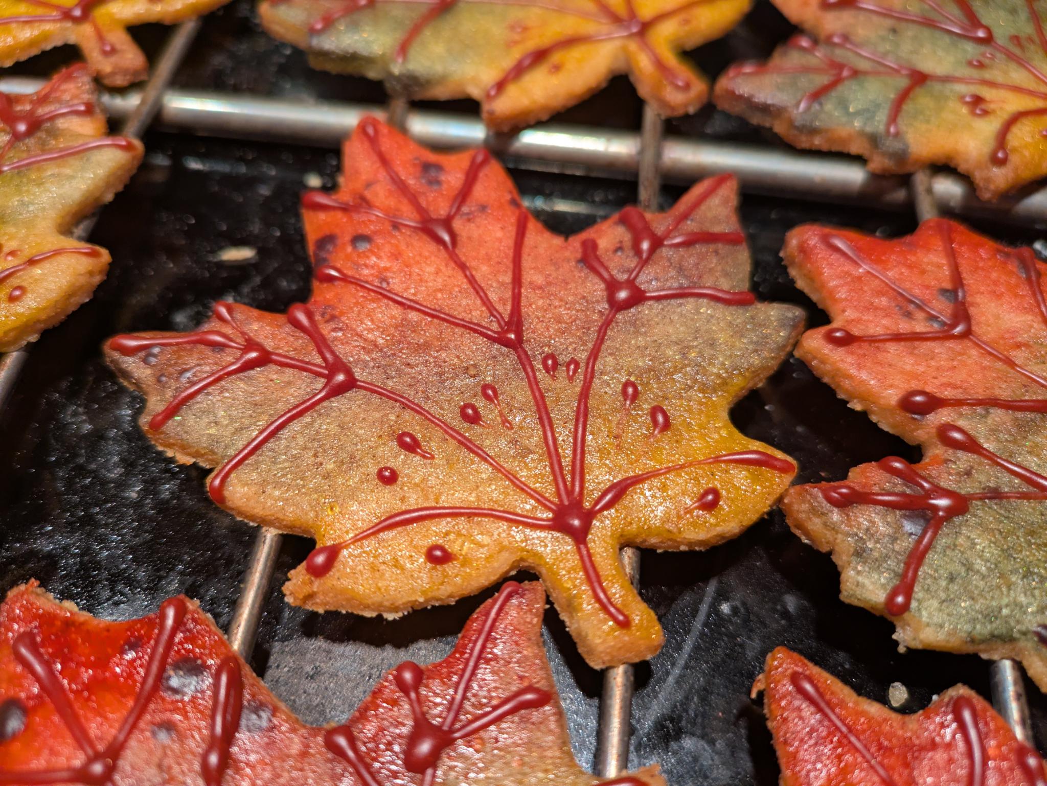 Fall Leaf Cookies for Thanksgiving